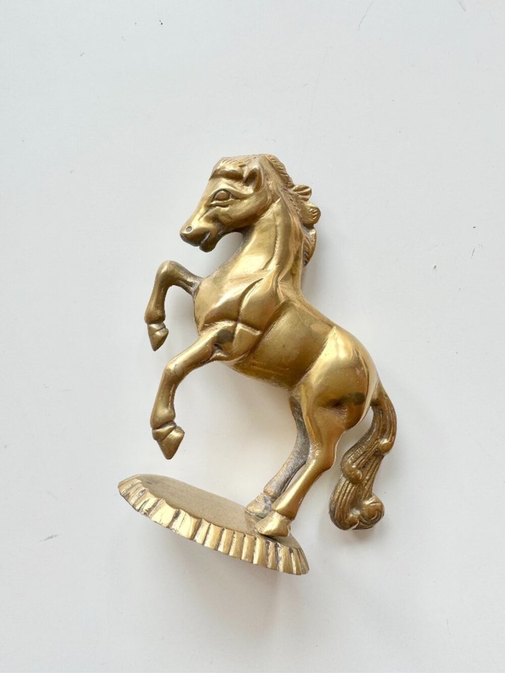 Vintage Solid Brass Horse Paper Weight Figurine